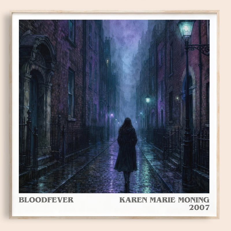 Bloodfever literary book poster by Karen Marie Moning – framed literary art print