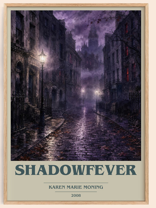 Shadowfever book cover book poster by Karen Marie Moning – framed literary art print