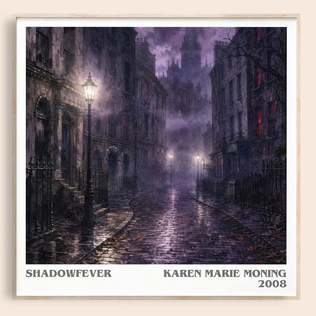 Shadowfever literary book poster by Karen Marie Moning – framed literary art print