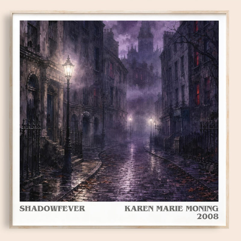 Shadowfever literary book poster by Karen Marie Moning – framed literary art print