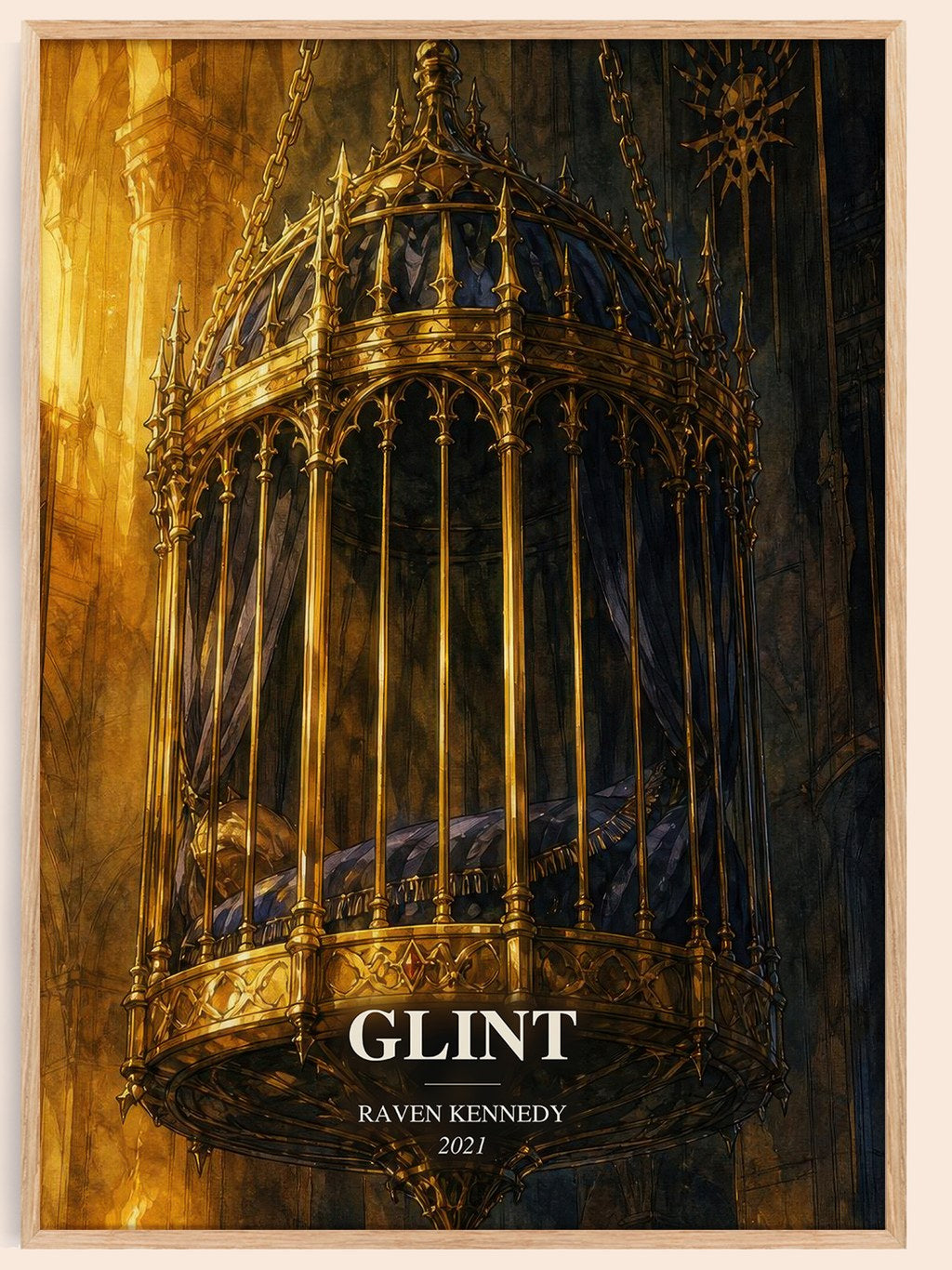 Glint watercolour book poster by Raven Kennedy – framed literary art print