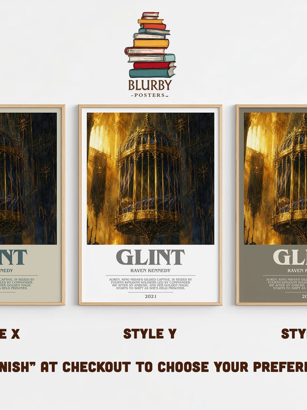 Glint bookish print in frame leaning in hallway – fantasy wall art