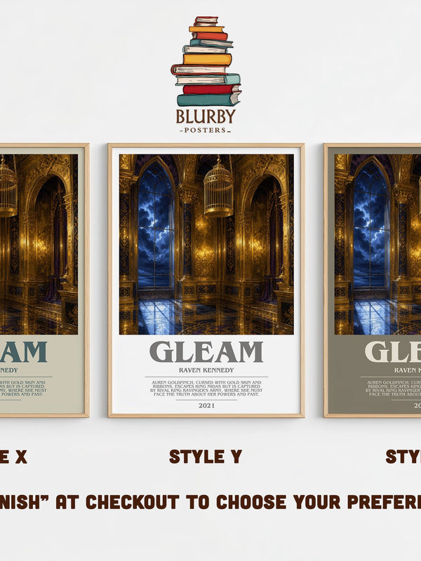 Gleam bookish print in frame leaning in hallway – fantasy wall art