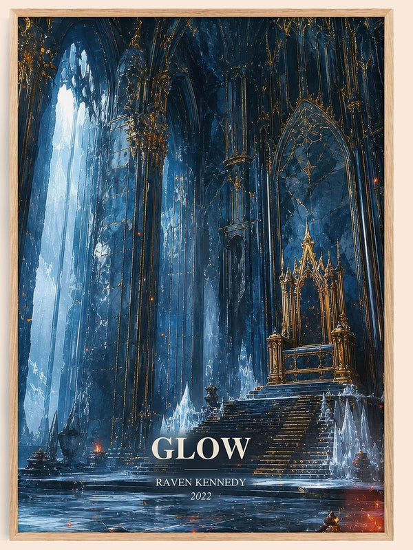 Glow watercolour book poster by Raven Kennedy – framed literary art print