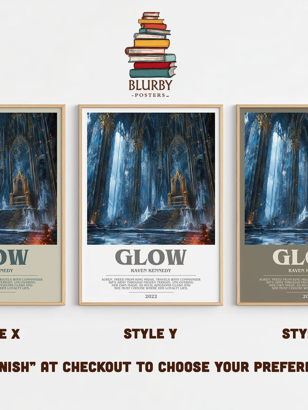 Glow bookish print in frame leaning in hallway – fantasy wall art
