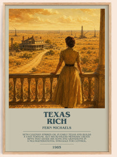Texas Rich bookish book poster by Fern Michaels – framed literary art print