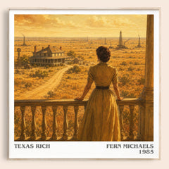 Texas Rich literary book poster by Fern Michaels – framed literary art print