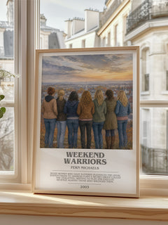 Weekend Warriors bookish poster colour and style options – Fern Michaels book art