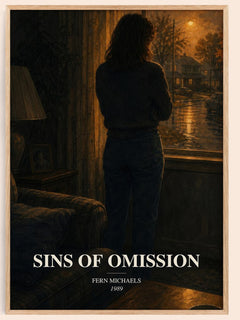 Sins of Omission watercolour book poster by Fern Michaels – framed literary art print