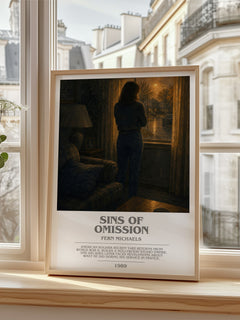 Sins of Omission bookish poster colour and style options – Fern Michaels book art