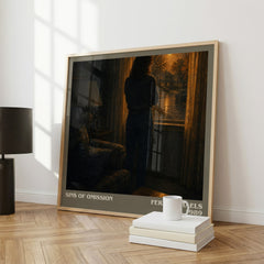 Sins of Omission literary print framed by window – literary home decor
