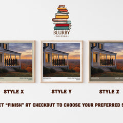 Vendetta literary print in frame leaning in hallway – legal thriller wall art