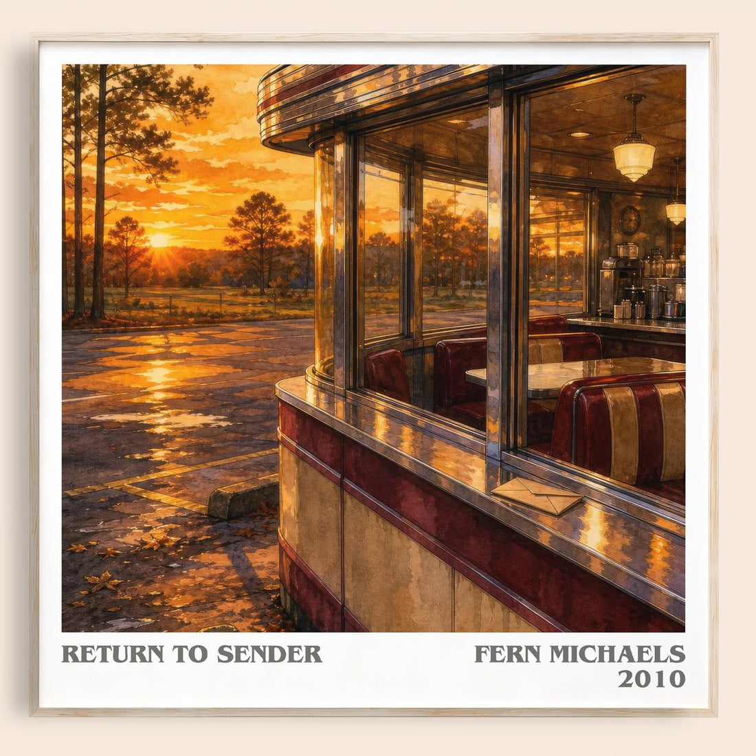 Return to Sender literary book poster by Fern Michaels – framed literary art print