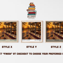 Return to Sender literary print in frame leaning in hallway – contemporary fiction wall art