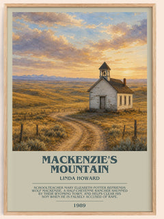 Mackenzie's Mountain bookish book poster by Linda Howard – framed literary art print