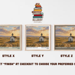 Mackenzie's Mountain literary print in frame leaning in hallway – romance wall art