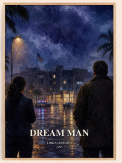 Dream Man watercolour book poster by Linda Howard – framed literary art print