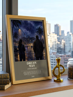 Dream Man bookish print framed by window – literary home decor