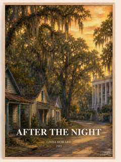 After the Night watercolour book poster by Linda Howard – framed literary art print