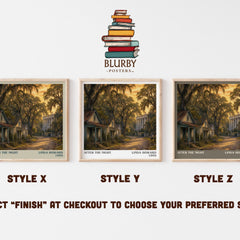 After the Night literary print in frame leaning in hallway – romance wall art