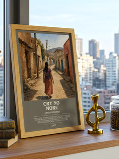 Cry No More bookish print framed by window – literary home decor