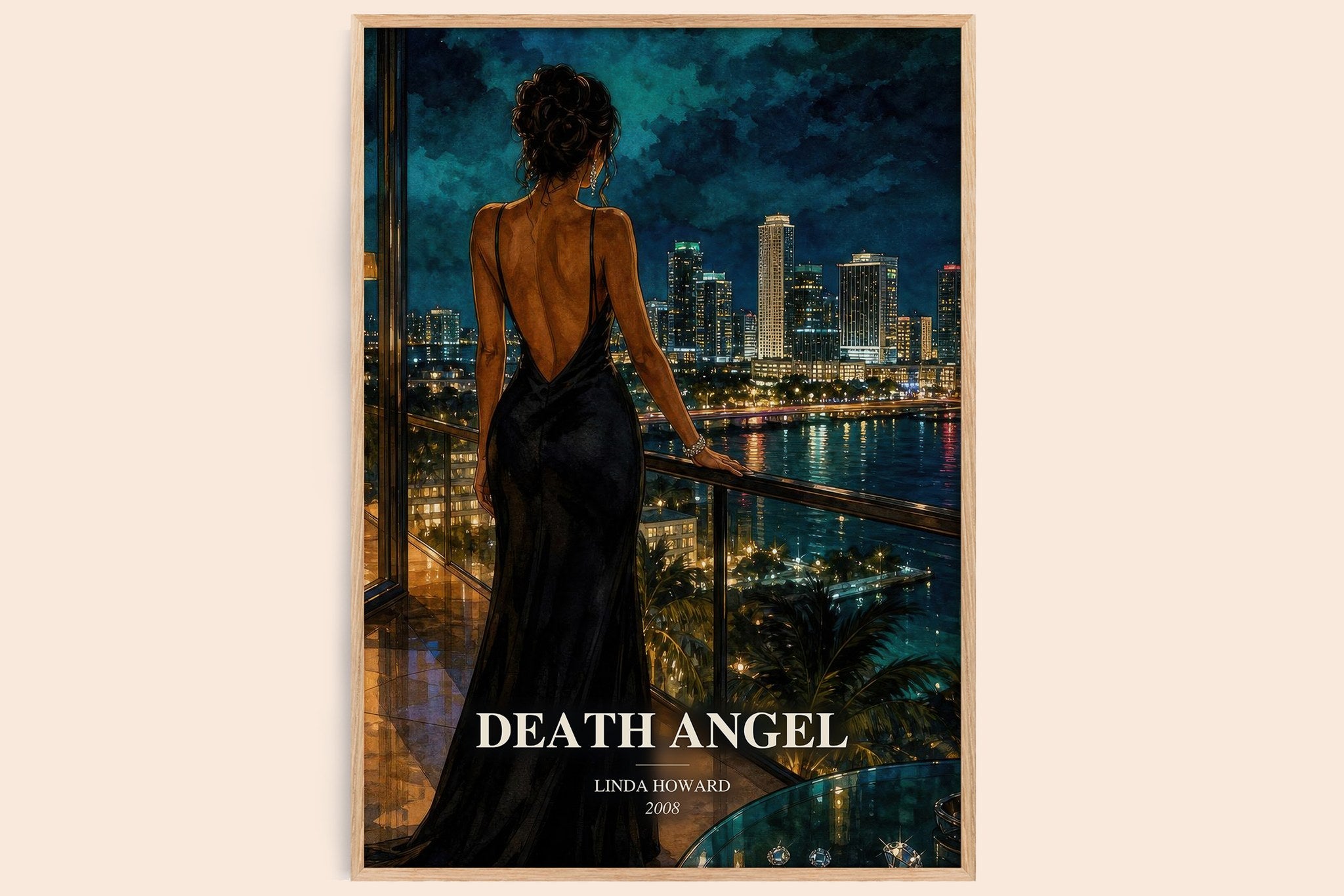 Death Angel Book Watercolour Illustration by Linda Howard