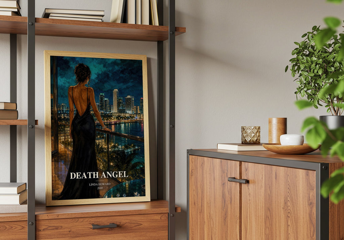 Death Angel book watercolour illustration paper finish options – matte satin gloss