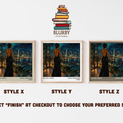 Death Angel literary print in frame leaning in hallway – thriller wall art