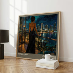Death Angel literary print framed by window – literary home decor