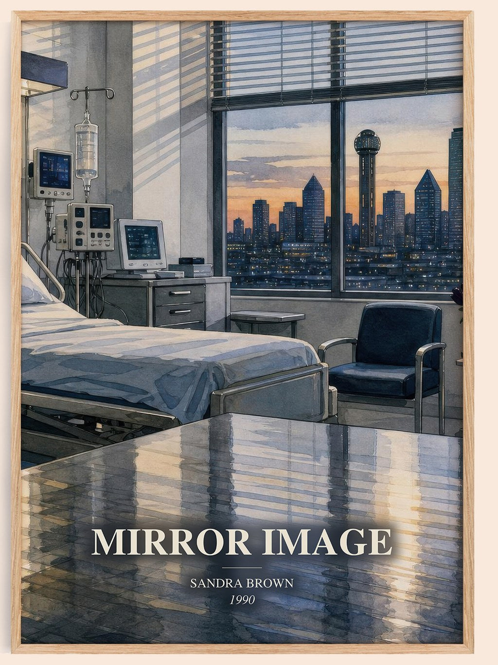 Mirror Image watercolour book poster by Sandra Brown – framed literary art print