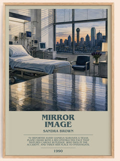 Mirror Image bookish book poster by Sandra Brown – framed literary art print