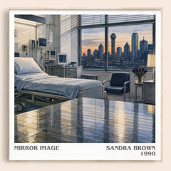 Mirror Image Literary Art Print by Sandra Brown – square framed poster