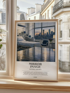 Mirror Image bookish poster colour and style options – Sandra Brown book art