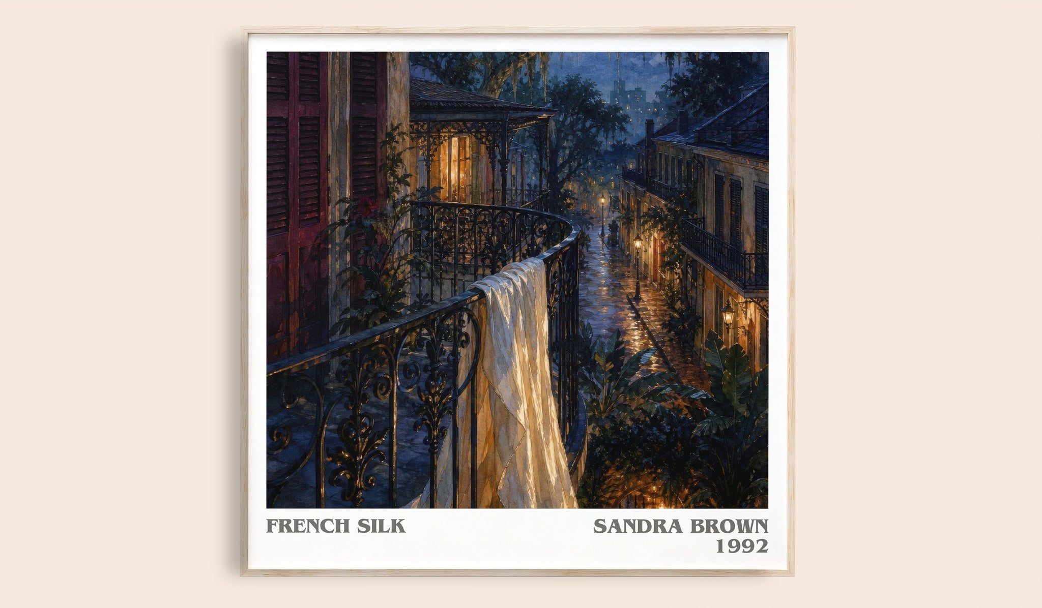 French Silk Literary Art Print by Sandra Brown