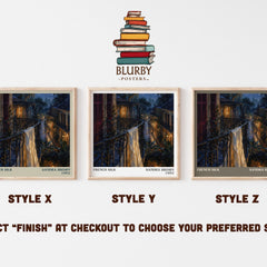 French Silk literary print in frame leaning in hallway – legal thriller wall art