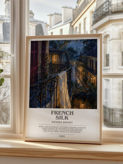 French Silk bookish poster colour and style options – Sandra Brown book art