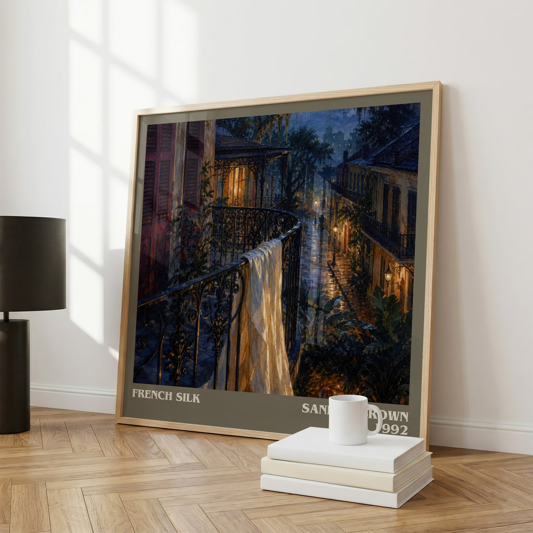 French Silk literary print framed by window – literary home decor