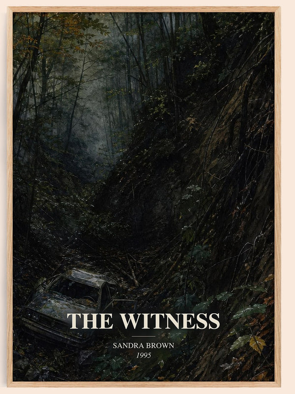The Witness watercolour book poster by Sandra Brown – framed literary art print