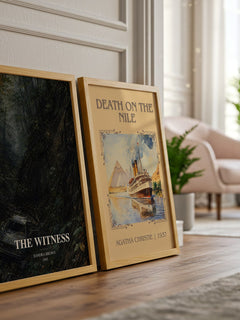 The Witness watercolour print framed by window – literary home decor