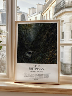 The Witness bookish poster colour and style options – Sandra Brown book art