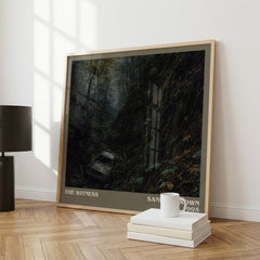 The Witness literary print framed by window – literary home decor