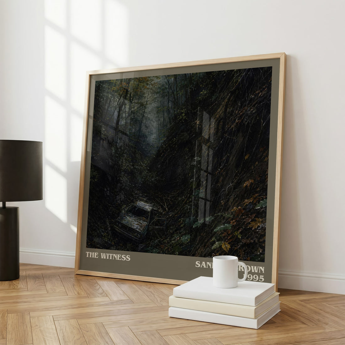 The Witness literary print framed by window – literary home decor