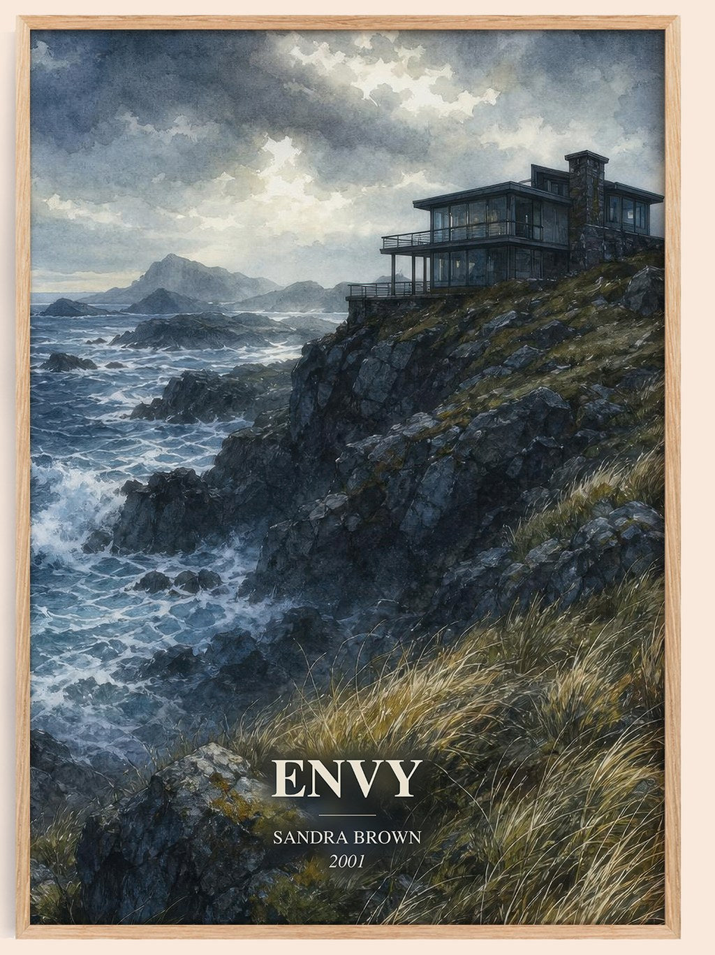 Envy watercolour book poster by Sandra Brown – framed literary art print