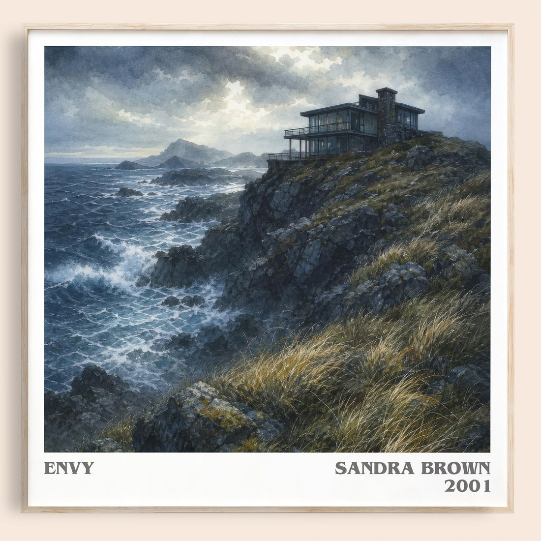 Envy literary book poster by Sandra Brown – framed literary art print