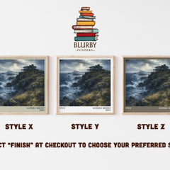 Envy literary print in frame leaning in hallway – thriller wall art