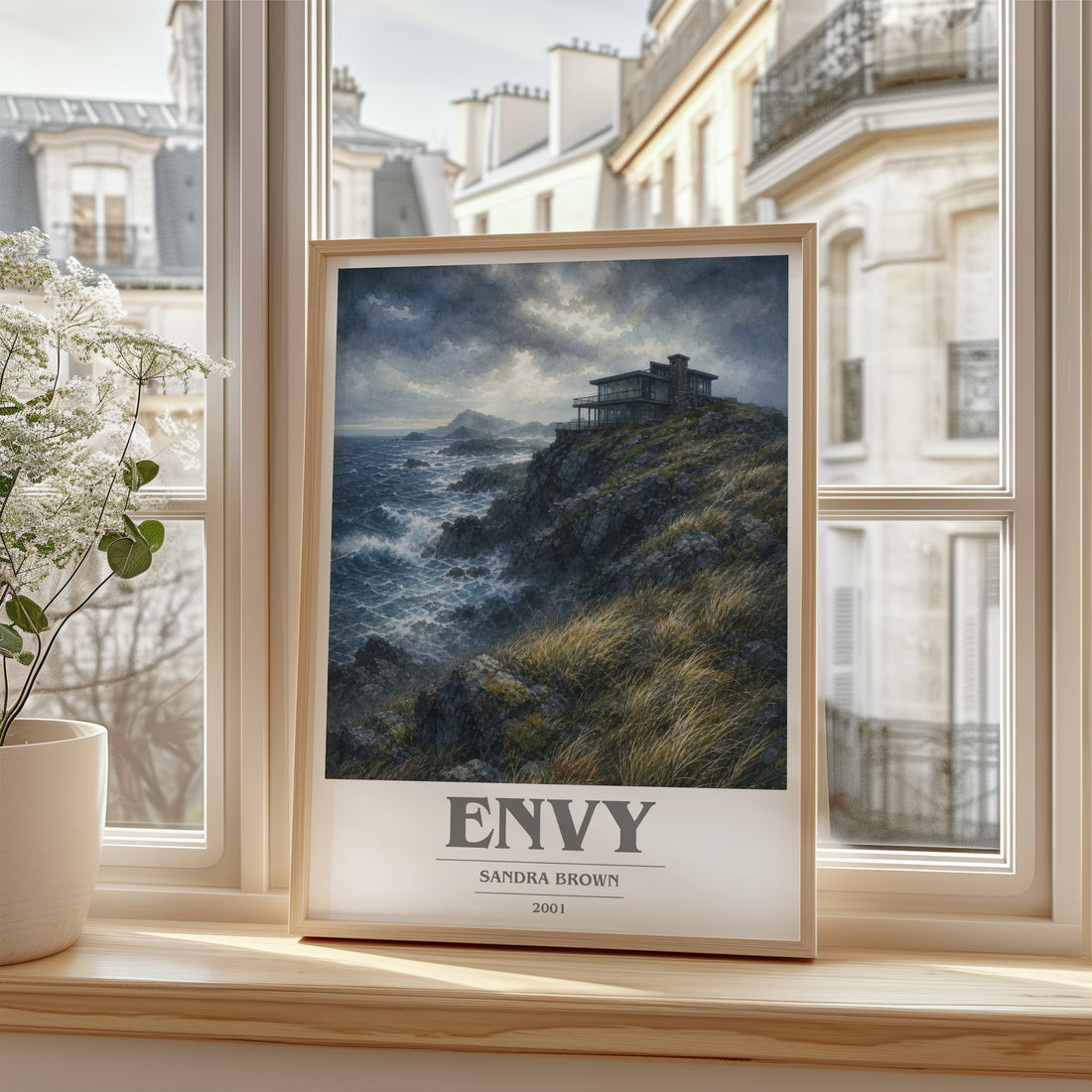 Envy book cover poster colour and style options – Sandra Brown book art