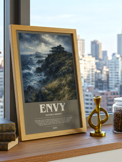 Envy bookish print framed by window – literary home decor