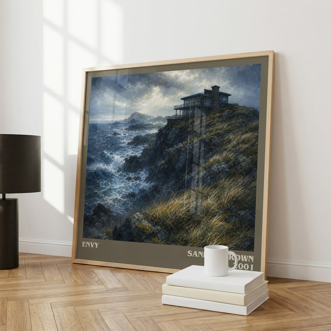 Envy literary print framed by window – literary home decor