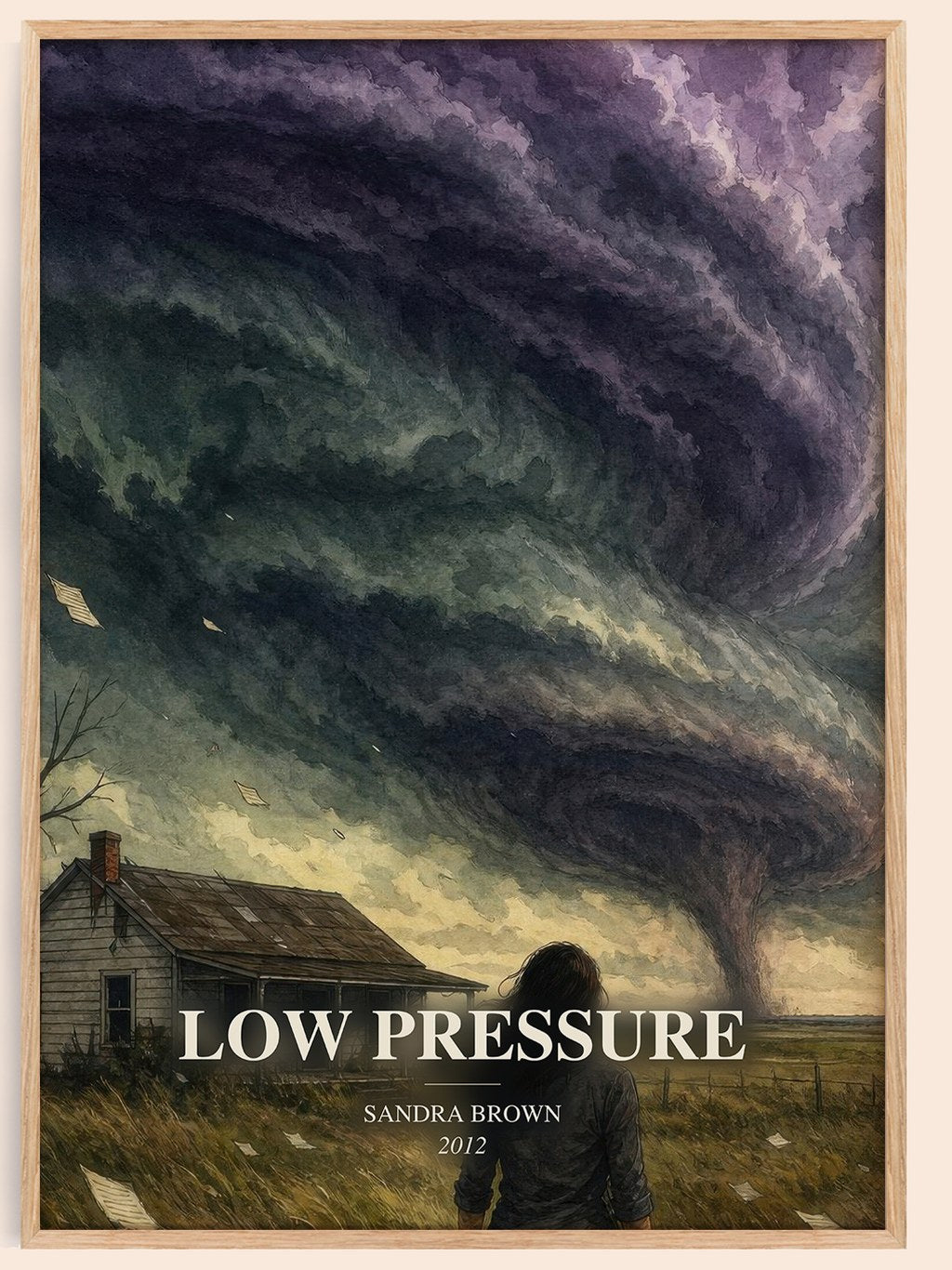 Low Pressure watercolour book poster by Sandra Brown – framed literary art print