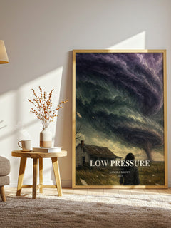 Low Pressure watercolour print in frame leaning in hallway – thriller wall art